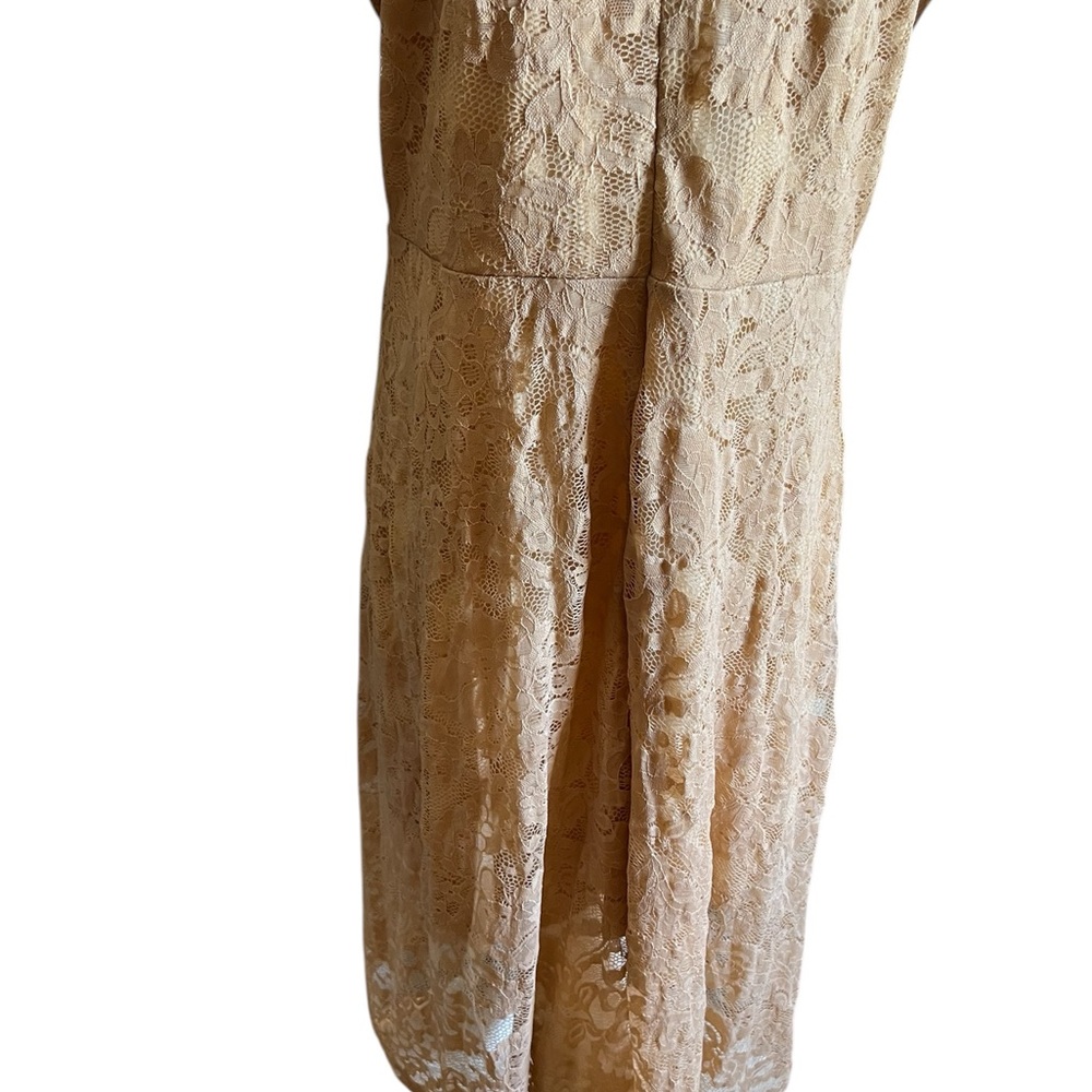 NWT Dressystar Women’s Elegant Beige Lace Midi Dress SZ 3X 🩷 - Picture 12 of 16